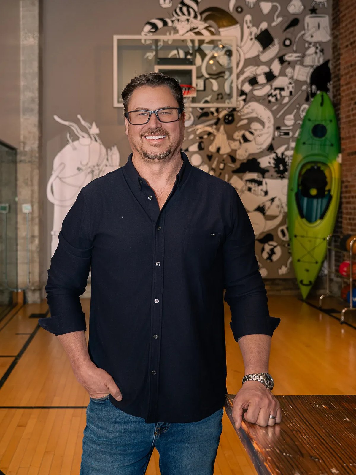 Jon Sneider at the Wild Gravity studio in Seattle